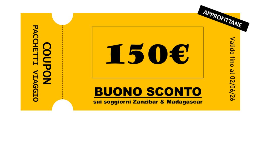 SCONTO DI 150€ PER IL TUO VIAGGIO IN TANZANIA! 1 Buono sconto rep26 -